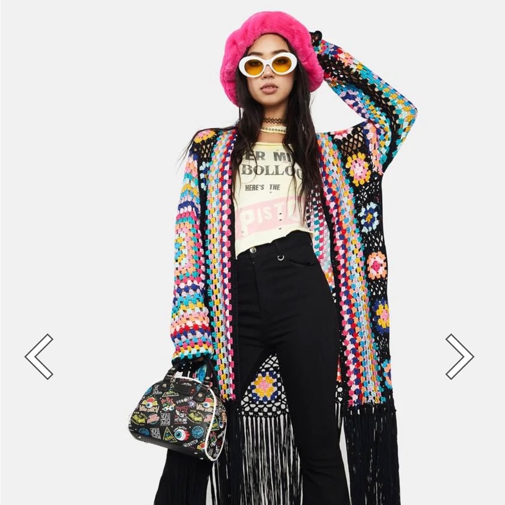 Crochet Fringe Cardigan